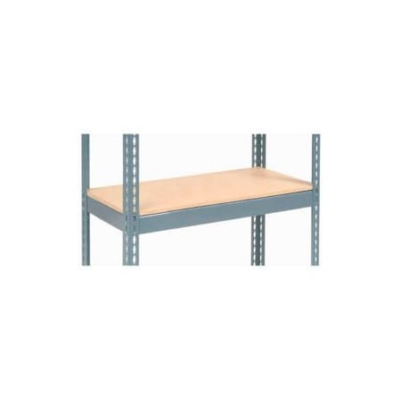 Global Equipment Additional Shelf Level Boltless Wood Deck 48"W x 18"D - Gray 717403